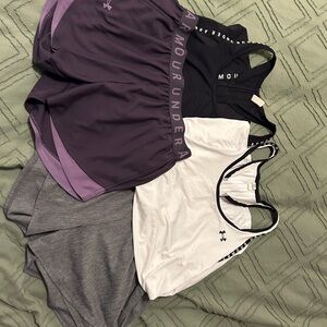 Under Amour 4 piece shorts and tank tops set